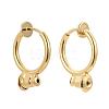 8Pcs 4 Colors Brass Clip-on Hoop Earring Converters Findings X1-KK-ZZ0001-12-3