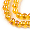 Electroplate Transparent Glass Beads Strands GLAA-T032-T6mm-AB11-2