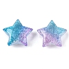 Gradient Color Transparrent Acrylic European Beads OACR-P024-03-02-1