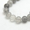 Natural Gemstone Cloudy Quartz Round Bead Strands G-O021-6mm-03B-2