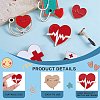 10Pcs 10 Styles Ambulance & Heart & Stethoscope Enamel Pins JEWB-SZ0001-87-4