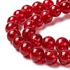 Spray Painted Crackle Glass Beads Strands CCG-Q001-8mm-13-3