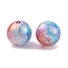 UV Plating Rainbow Iridescent Two Tone Acrylic Beads PACR-C009-04M-2