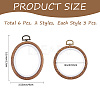 6Pcs 2 Styles Plastic Cross Stitch Embroidery Hoops DIY-CP0012-39-2