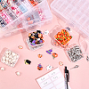 3 Bags Rectangle Plastic Organizer Storage Boxes with 30Pcs Mini Square Nail Art Small Items Cases and 168Pcs Label Printer Paper CON-DR0001-08-4