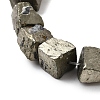Natural Pyrite Beads Strands G-P322-20-6