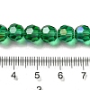 Electroplate Transparent Glass Beads Strands EGLA-A035-T8mm-L18-4