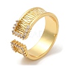 Rack Plating Brass Wide Band Cuff Rings RJEW-D008-12G-1