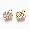 Brass Micro Pave Clear Cubic Zirconia Charms RJEW-T063-60G-NF-2
