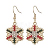 Christmas Alloy Rhinestone Dangle Earrings EJEW-JE06121-02-1