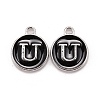 Platinum Plated Alloy Charms LS-ENAM-S118-02U-P-1