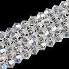 Transparent Electroplate Glass Beads Strands EGLA-A039-T4mm-B13-1