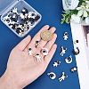 CHGCRAFT 36Pcs 6 Style Baking Painted Alloy Pendants FIND-CA0003-50-3