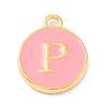 Golden Plated Alloy Enamel Charms X-ENAM-Q437-14P-1