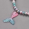 Plastic Imitation Pearl Stretch Bracelets and Necklace Jewelry Sets X-SJEW-JS01053-01-3