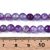 Dyed Natural White Jade Beads Strands X-G-T139-6mm-60-14-5