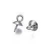 Non-Tarnish 304 Stainless Steel Cup Peg Bails Pendants STAS-S057-59A-P-2