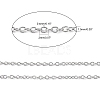 Non-Tarnish 3.28 Feet 304 Stainless Steel Cable Chains X-CHS-R003-0.4mm-3