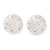 Brass Micro Pave Clear Cubic Zirconia Spacer Beads KK-Z089-09S-1