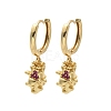 Brass Cubic Zirconia Hoop Earrings EJEW-Q015-01G-3