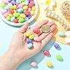 30Pcs 6 Colors Opaque Acrylic European Beads SACR-YW0002-10-5