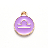 Alloy Enamel Pendants X-ENAM-S124-01B-01K-2