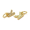Brass Micro Pave Cubic Zirconia Pendants KK-M273-02G-K-2