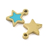 316 Surgical Stainless Steel Enamel Charms STAS-M073-41G-2