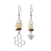 Natural Mixed Stone Bees Dangle Earrings EJEW-JE06151-1