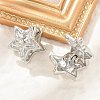 Brass Hoop Earrings for Women EJEW-U041-08P-2