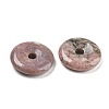 Natural Rhodonite China Safety Buckle Pendants G-B052-01-2