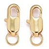 Rack Plating Brass Lobster Claw Clasps with Jump Rings KK-WH0063-02G-02-NR-2
