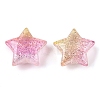 Gradient Color Transparrent Acrylic European Beads OACR-P024-03-01-1