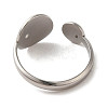 Non-Tarnish 304 Stainless Steel Open Cuff Ring RJEW-C068-05B-P-3