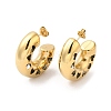 Ion Plating(IP) 304 Stainless Steel Round with Heart Stud Earrings EJEW-Z022-24G-1