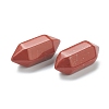 Faceted No Hole Natural Red Jasper Beads G-K034-20mm-10-2