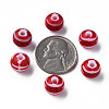 Opaque Striped Acrylic Beads MACR-S373-27D-01-5