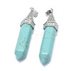 Synthetic Turquoise Pointed Pendants G-G795-01P-21-2