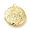 Rack Plating Brass Locket Pendants X-KK-K277-06G-1