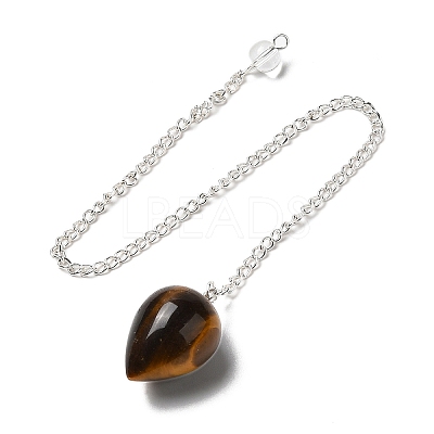 Natural Tiger Eye Dowsing Pendulums G-R492-01S-04-1