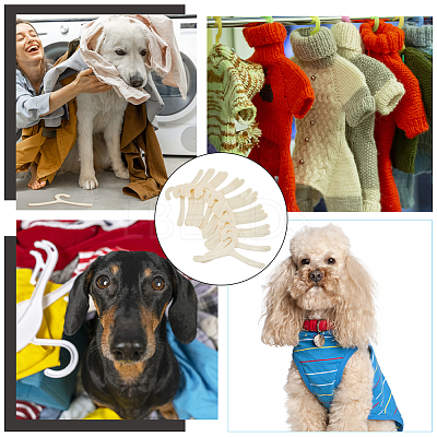 Plastic Clothes Hanger for Dog Cat AJEW-WH0248-301-1