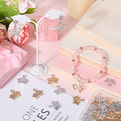 40Pcs 2 Colors Alloy Crystal Rhinestone Pendants FIND-SC0016-45-1