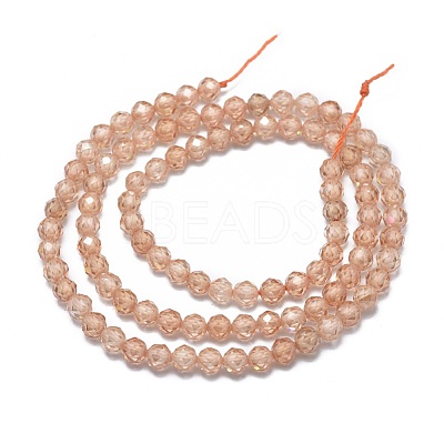 Cubic Zirconia Beads Strands G-G792-47-08C-1