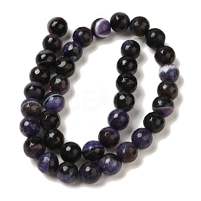 Natural Agate(Dyed & Heated) Beads Strands G-H066-B11-03-1