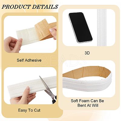 XPE Foam Self-Adhesive Flexible Molding Trim AJEW-GF0014-34-1