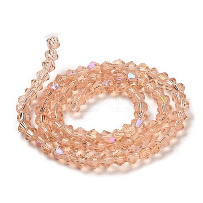 Transparent Electroplate Glass Beads Strands EGLA-A039-T2mm-L15-1