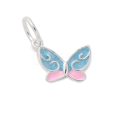 925 Sterling Silver Enamel Butterfly Charms STER-D300-28P-01-1