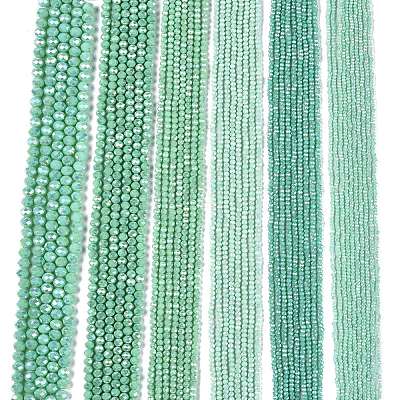 Electroplate Glass Beads Strands EGLA-A044-P3mm-B14-1