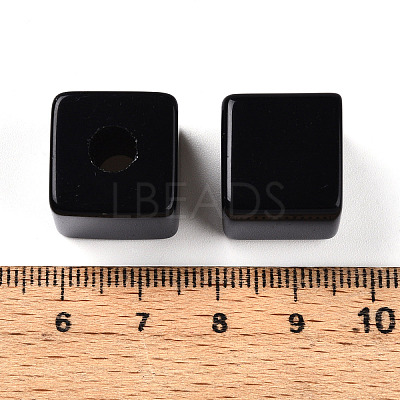 Natural Black Obsidian European Beads G-N345-07A-01-1