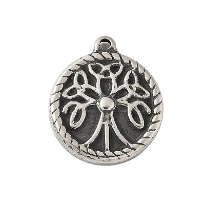 304 Stainless Steel Tibetan Style Pendants STAS-S185-07AS-A-1